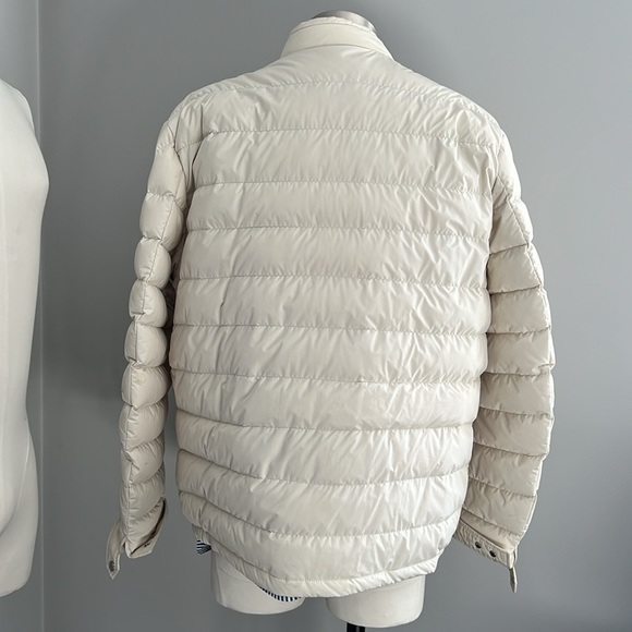 Off white / Cream lightweight down jacket by Moncler - Picture 4 of 17